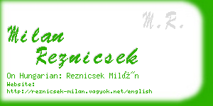 milan reznicsek business card